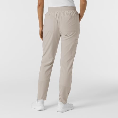 Image of Wink W123 Women's Flex-n-Reach Track Scrub Pant, Black, Large Petite
