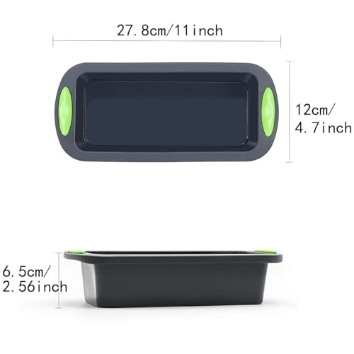Miniatura 2 de Juego De 2 Moldes De Silicona Para Hornear Pan Rectangular, Antiadherente Para Bizcocho, Pastel Y Pan Tostado, Apto Para Lavavajillas, Sin Bpa, Resistencia De -40 C A 230 C, 27.8 X 12 X 6.5 Cm