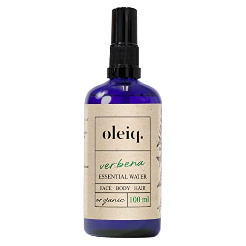 Oleiq Verbena Essential Water. Gesichtswasser für Tagespflege und Nachtpflege, für alle Hauttypen. Vegan Naturkosmetik für frauen und männer Größe 100ml Cover