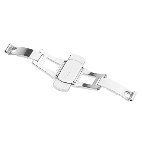 jojomis Stainless Steel Butterfly Deployment Buckle for Watch Straps - 25x6mm2