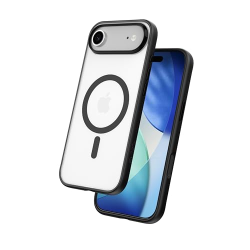 FLOLAB Surtect Tri-Fusion Magnetic for iPhone 17 Air Case Protective Slim Design Magsafe Compatible Military Grade - Black Matte Translucent