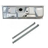 TRQ Side Mounted Fuel Tank & Strap Kit Fuel Tank Strap Gas Fuel Tank Compatible with 1990-1996 Ford F-150 1990-1997 F-250 1997 F-250 HD F-350