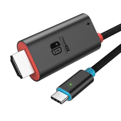 Switch 2�Ή� �h�b�N�@�\�t�� HDMI�P�[�u�� 4K@60Hz HDR HDMI 2.0�f���o�� PD100W�}���[�d �i�C�����҂� �|�[�^�u���h�b�L���O�X�e�[�V���� Switch OLED�^Steam Deck�^ROG Ally X�Ή� 2m