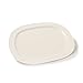 Cartaffini - Plato de melamina de 34 x 25 cm - Color: blanco marfil.