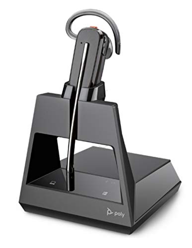 Image of Poly Voyager 4245-M Office Bluetooth Headset Noise Cancelling Microphone Arm Broadband Audio Various Wearing Styles Microsoft Teams Black
