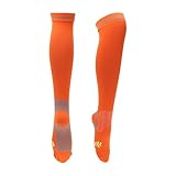 HEROFFIX Calcetines De Ciclismo Antideslizantes Para Exteriores Calcetines De Bicicleta Naranja Azul Claro Talla XL Neutro Y Universal 1 Par Combinación De Colores, Lunares