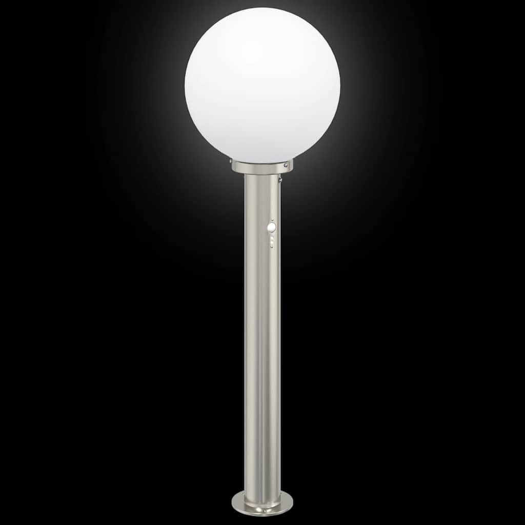 Lampadari con sensore in acciaio inox, 3 pezzi, altezza 80 cm, grado di protezione IP44, per giardino, terrazza, esterno, con diffusore e sensore di movimento per un'illuminazione efficiente e
