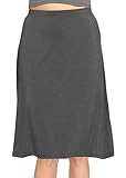 Stretch is Comfort Women's A-Line Skirt Charcoal Gray Medium