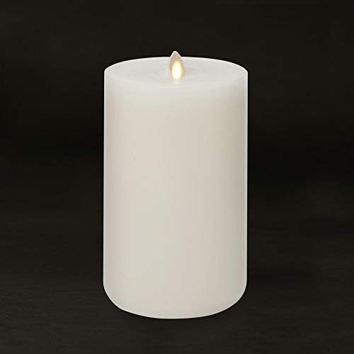 Lightli Wick To Flame Realistic Artificial Moving Flame Pillar Candle By Luminara - Moving Flame Led Battery Operated Lights - Unscented - Remote Ready - Remote Sold Separately - Ivory - 3.8" X 7.2" #TOP1
