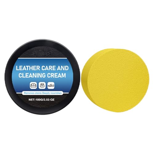 Fusruom Crema Restauradora De Cuero | 100g para Limpieza Profunda Y Detallado - Restaurador De Cuero para Muebles Y Sofás - para Restauración de Interiores de Automóvil Muebles y Asientos