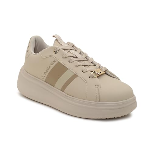 Image of U.S. Polo ASSN. Clara 3.0 Off White Light Weight Sneaker Shoes