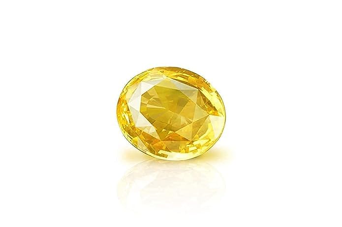 Saphir jaune Ceylan 5 carats certifié non chauffé pukhraj