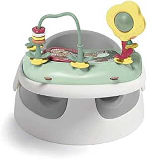 Mamas & Papas Baby Snug Seat and Activity Tray with Adjustable Features, Supportive, Stable and Easy Clean Design - Pebble Grey (Pack of 1)