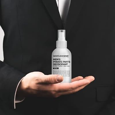 Men's Deodorant Spray for Intimate Areas - Anti-Chafing, Hydrating & Refreshing - with Aloe Vera & Witch Hazel - All Skin Types - Vegan - Amber Scent - 4oz