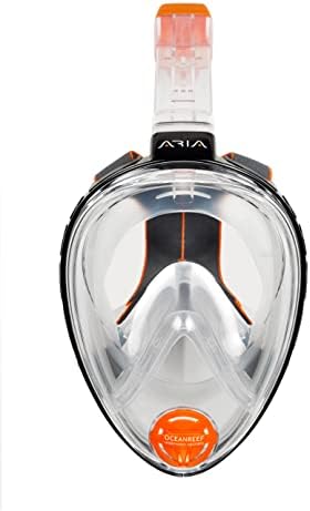OCEAN REEF ARIA Classic - Full Face Snorkeling Mask, Color: Black/Clear Opaque, Size: L/XL (OR018045)