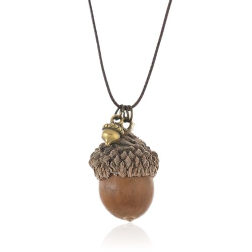Acorn Pendant Necklace by JAVARNV