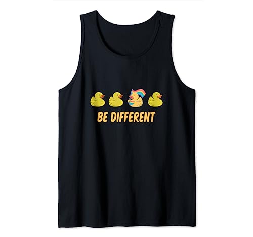 Be different Ente Gay Pride Tier Spruch Tank Top