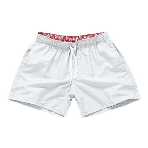 Short de bain pour homme blanc décontracté plage AXEBHPED en L