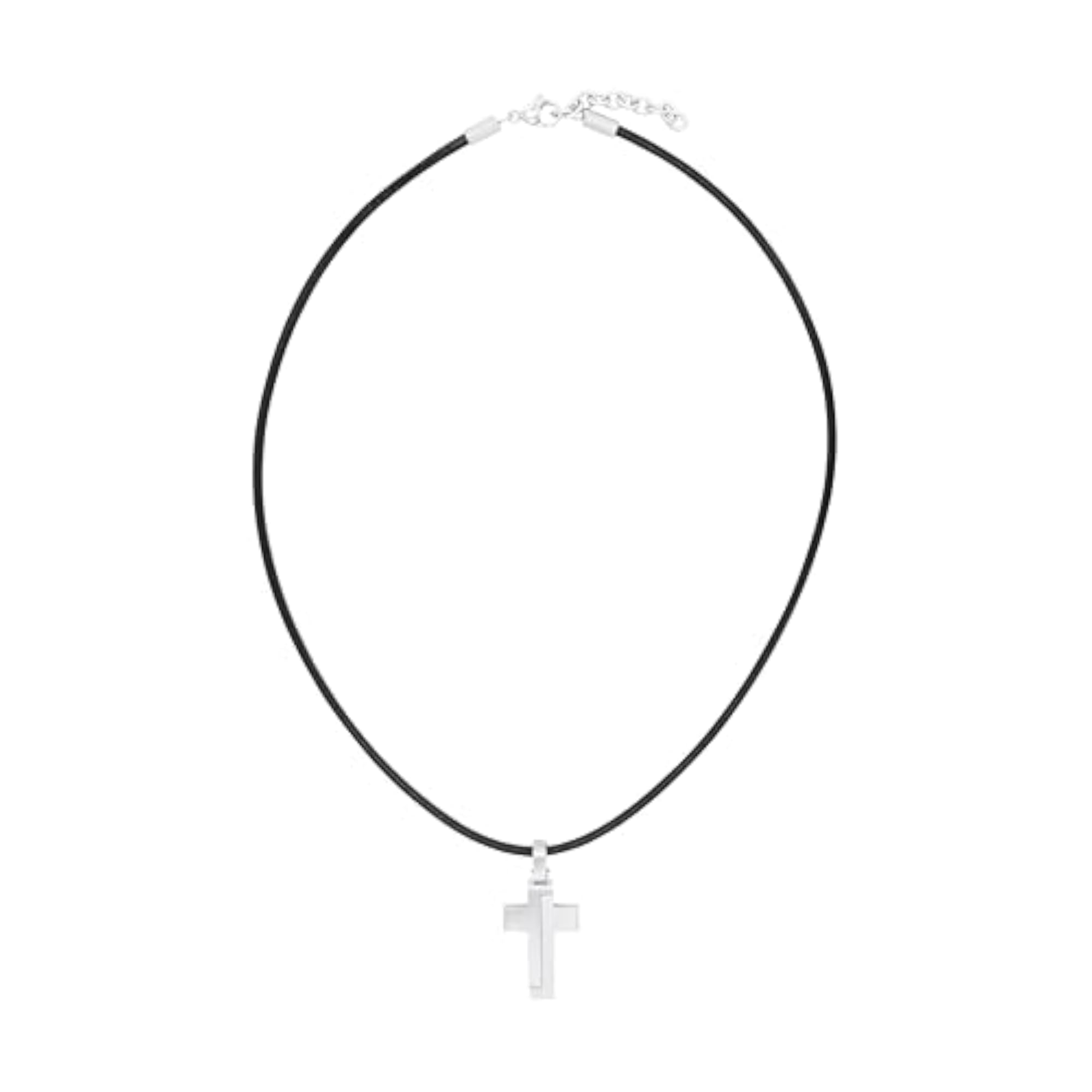 Boys' Stainless Steel & Leather Pendant Necklace, Gift Boxed