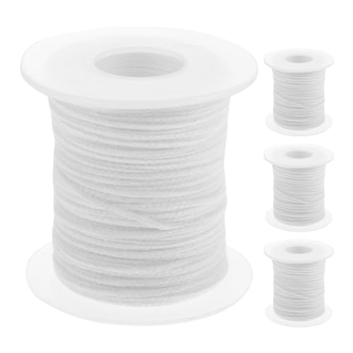 Set de 4 rollos de mechas trenzadas de algodón para velas
