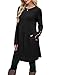Long Sleeve Dress for Women Sweater Dresses Tunic Knee Length Fall Dress Womens Fall Fashion 2025 Winter Dresses 2025 Black 2XL