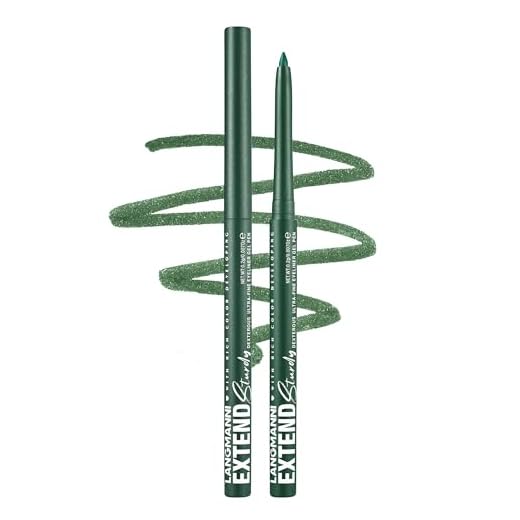 Erinde Lápis delineador de gel verde à prova d'água, delineador de olhos cremoso retrátil, de longa duração, ultra-suave, à prova de manchas, vegano e livre de crueldade, 04 verde