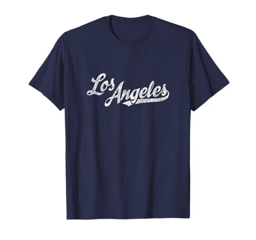Los Angeles California CA T-Shirt Vintage Sports Script Tee T-Shirt