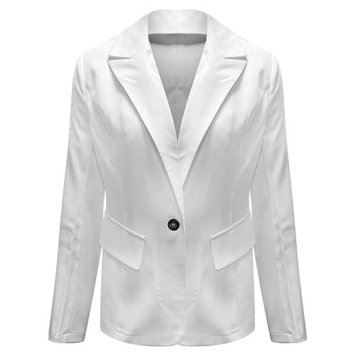 Womens Business Casual Blazer Lightweight Summer Cardigan Solid Lapel Button Down Suit Jacket Work Office Outfits4
