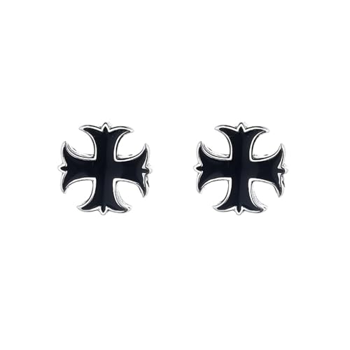 Boucles d'oreilles croisées style punk de rue pour look urbain quotidien