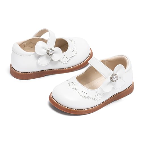 Image of PHIRAMIN Toddler Girl Mary Jane Student Oxford Shoes-Little Girl School Uniform Shoes for Wedding Party