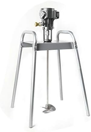 5 Gallon Air Agitator Blender Stirrer, Platform Type Drill Paint Stirring Machine Automatic Pneumatic Paint Mixer Machine w/Stainless Steel Blade for Paint Coating Materials Viscous Liquid Ink