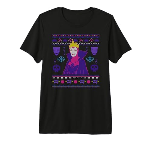 T-shirt Méchante Reine Blanche-Neige Disney Villains style pull de Noël