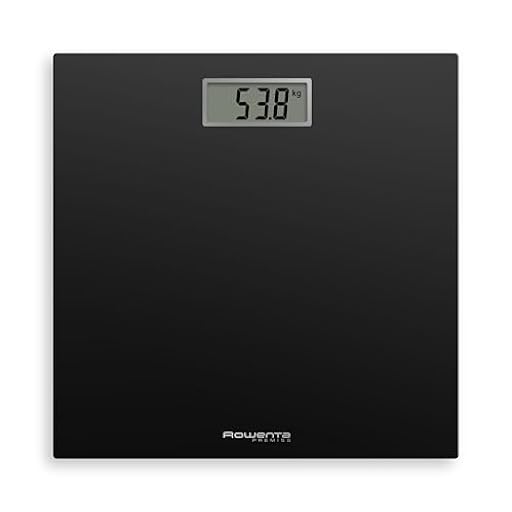 Rowenta Premiss - Báscula de baño con Pantalla LCD, diseño fino de 2cm de alto, hasta 150 kg y 100 gr precisión, encendido y apagado automático, Negro BS1400 | Ya disponible en tu tienda friki favorita! En mundofriki.es! Rowenta Premiss - Báscula de baño con Pantalla LCD, diseño fino de 2cm de alto, hasta 150 kg y 100 gr precisión, encendido y apagado automático, Negro BS1400 | Ya disponible en tu tienda friki favorita! En mundofriki.es!
