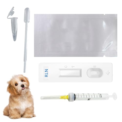 Prueba de embarazo de perros Kit de prueba en casa, prueba de embarazo de perro de detección rápida y precisa con amortiguación, prueba de embarazo temprano desechable para perros, prueba de embarazo