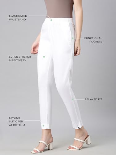 Image of TWIN BIRDS Women Viscose Cotton Kurti Pants | Stretch Ethnic Daily Trousers
