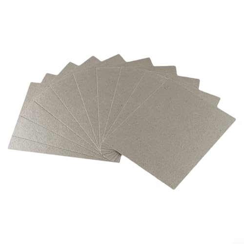 Drivstraw Confezione da 10 lastre di mica per forno a microonde – Piastra di copertura per guida d'onda, materiale isolante resistente al calore, 12 x 15 cm (spessore 0,4 mm), compatibile con la