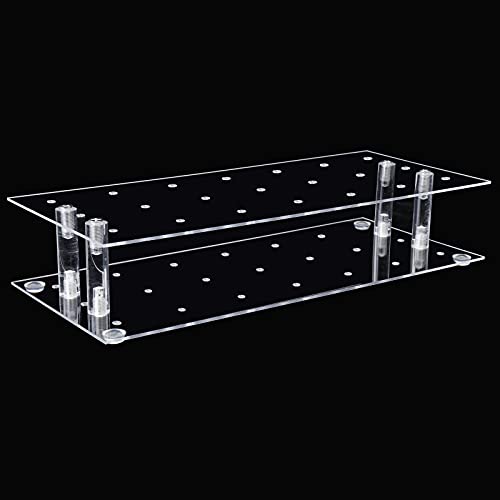 Homokus Cake Pop Holder, 2 Pack Clear Acrylic Cake Pop Stand, 21 Holes Display Lollipop Stand Holder Clear Acrylic For Birthday Parties Weddings Baby Showers Candy Decorative #TOP6