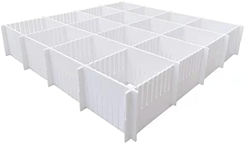 KnnRiim 10 Séparateurs Tiroir Épais 40x9 Cm - Organisateur DIY Blanc PVC