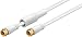 Produktbild Manax 67296 5,0 m SAT Koaxialkabel flach weiß F-Stecker geschirmt, vergoldet +Tülle
