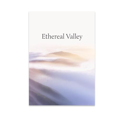 Dreamy Landscape Poster Print - Ethereal Valley Wall Art -