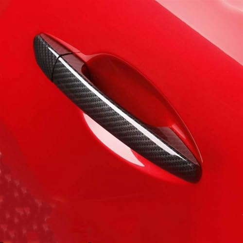 Cubierta de manija para Mazda 3 en plástico con textura de fibra de carbono Style4 4