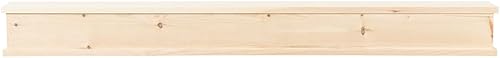 Modern Ember Cody - Estante flotante de madera para chimenea de 72 pulgadas, sin terminar, estante de madera con molduras simétricas superior e