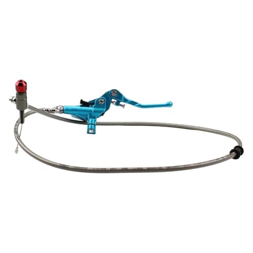 Embrayage de moto hydraulique réglable bleu en aluminium usiné pour guidon et motocross