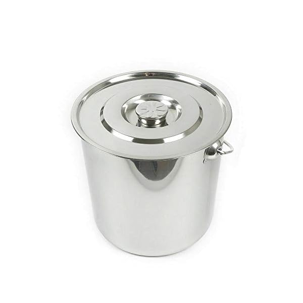 20L Edelstahl Milcheimer Eimer Nahrung Aufbewahrungseimer Futtereimer fÃ¼r KÃ¼che, Industrie, Medizin, Gastro und Privat Premium Eiseimer mit Deckel und Portable Griff SektkÃ¼hler EIS-Eimer KÃ¼cheneimer – Bild 5