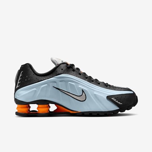 Nike Nike Shox R4 Women's Shoes (AR3565-401, Blue Tint/Total Orange/Black/Metallic Silver) Size 6