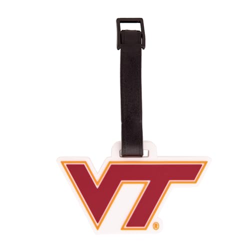 Desert Cactus Virginia Tech University Luggage Tag – Official VT Hokies Travel ID Tag for Suitcases, Bags, and Carry-Ons (Design A)