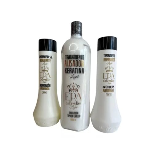 RUUFE Keratina Light Epa Colombia (3 Pack) - Includes 1L Keratina 500ml Treatment & Brocha - Liso y Brillo Espectacular for Natural Hair - Unisex Not Tested on Animals 400ml