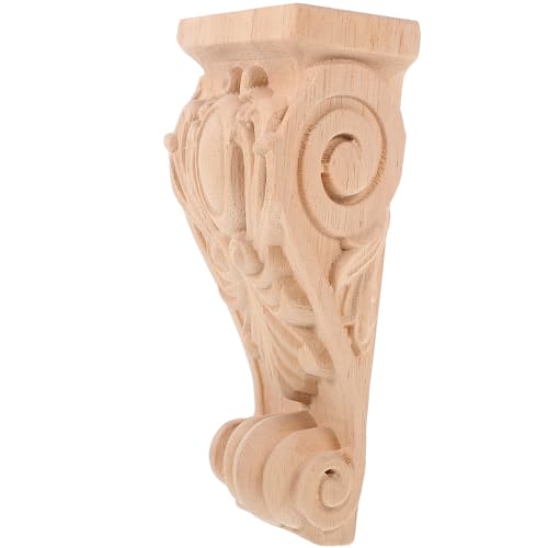 Ménsula de madera tallada de estilo europeo pequeño soporte resistente para decoración