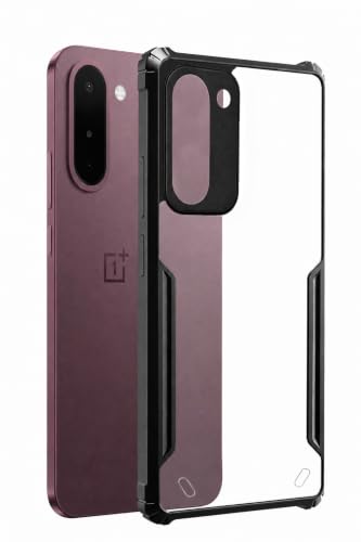 Image of SPAZY CASE Transparent Shockproof Back Cover for OnePlus N6x | Clear Case with Air Cushion Corners | Scratch Resistant Hard Back | Camera & Screen Protection