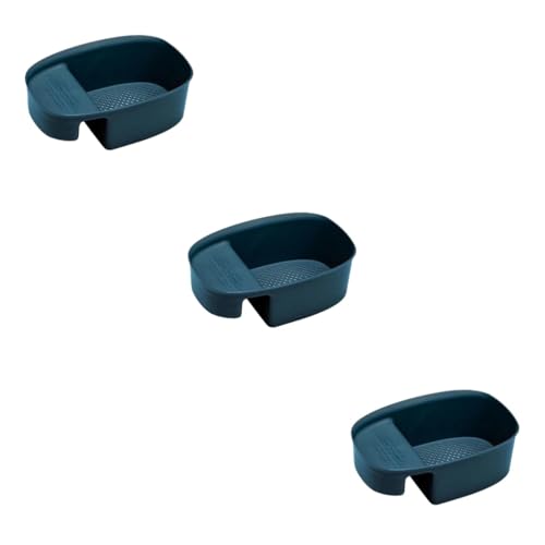 Lurrose 3 Piezas cesta de drenaje cesta colador de cocina de frutas cesta del filtro del fregadero filtros británicos coladores de comida para la cocina accesorio de cocina el plastico